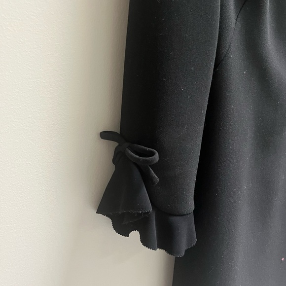 KATE SPADE - black half sleeve with ruffle and bow.l sleeves. - Picture 3 of 4